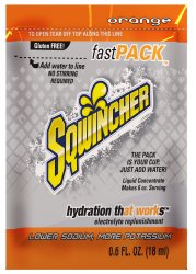 Sqwincher Fast Pack Orange Electrolyte Replenishment Drink Mix, 6 oz. Individual Packet