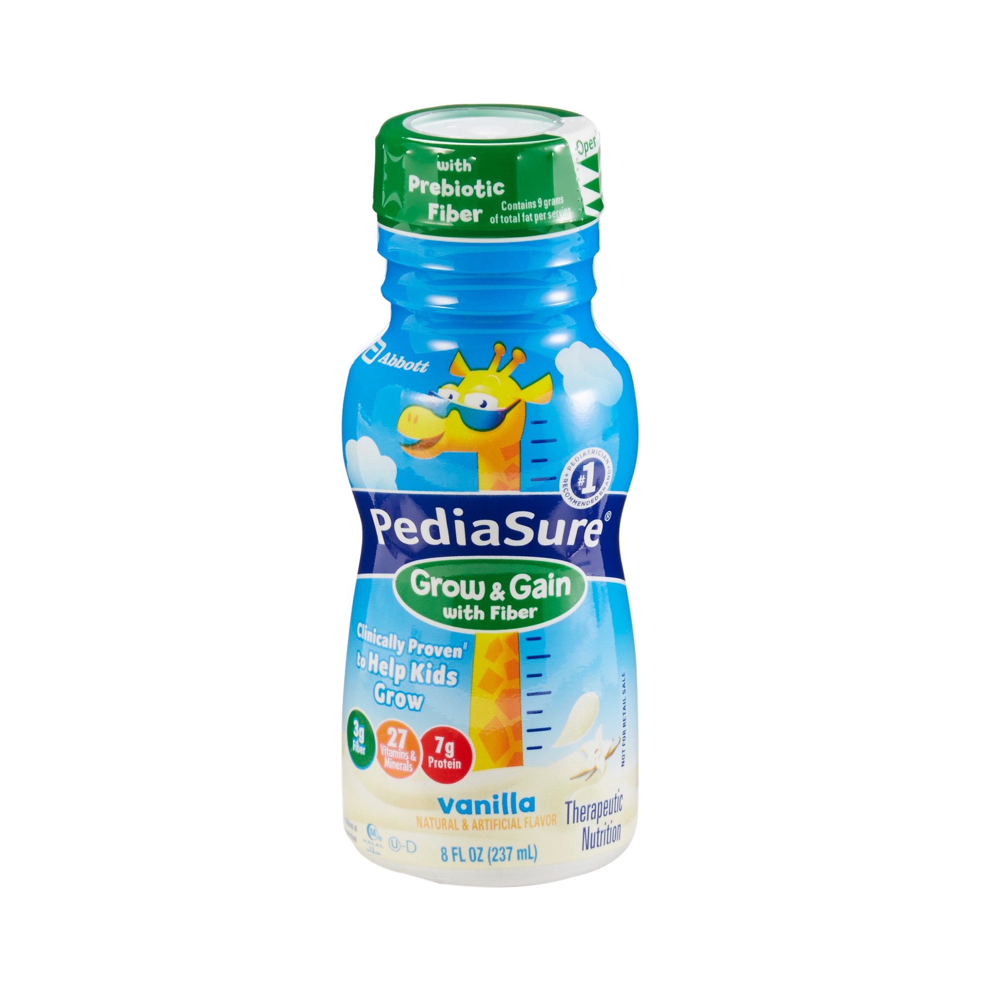PediaSure Grow & Gain with Fiber Vanilla Pediatric Oral Supplement, 8 oz. Bottle