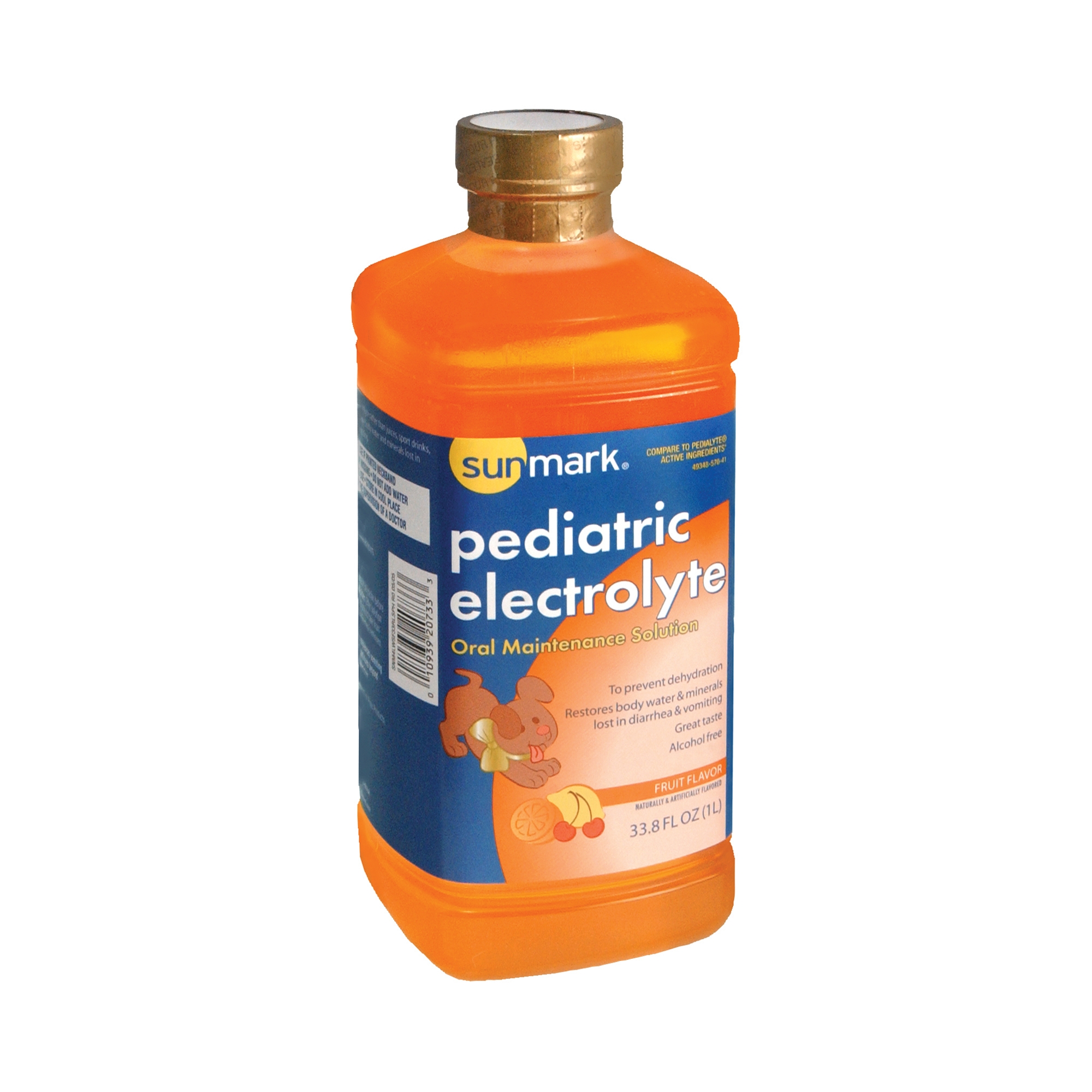 sunmark Fruit Flavor Pediatric Oral Electrolyte Solution, 33.8 oz. Bottle