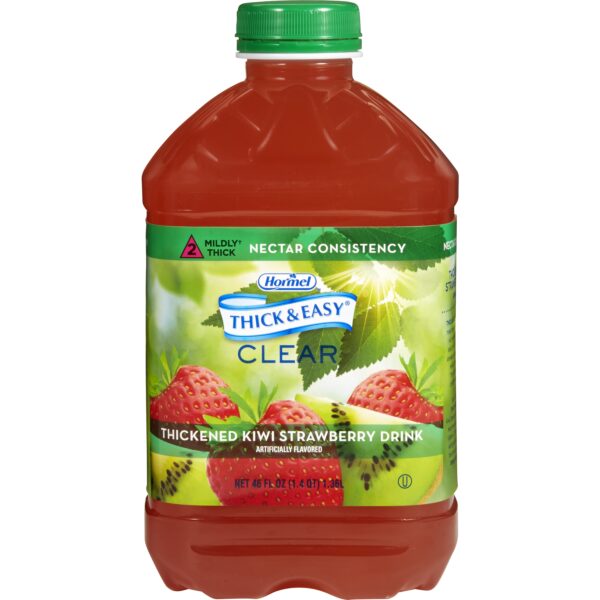 Thick & Easy Clear Nectar Consistency Kiwi Strawberry Thickened Beverage, 46 oz. Bottle