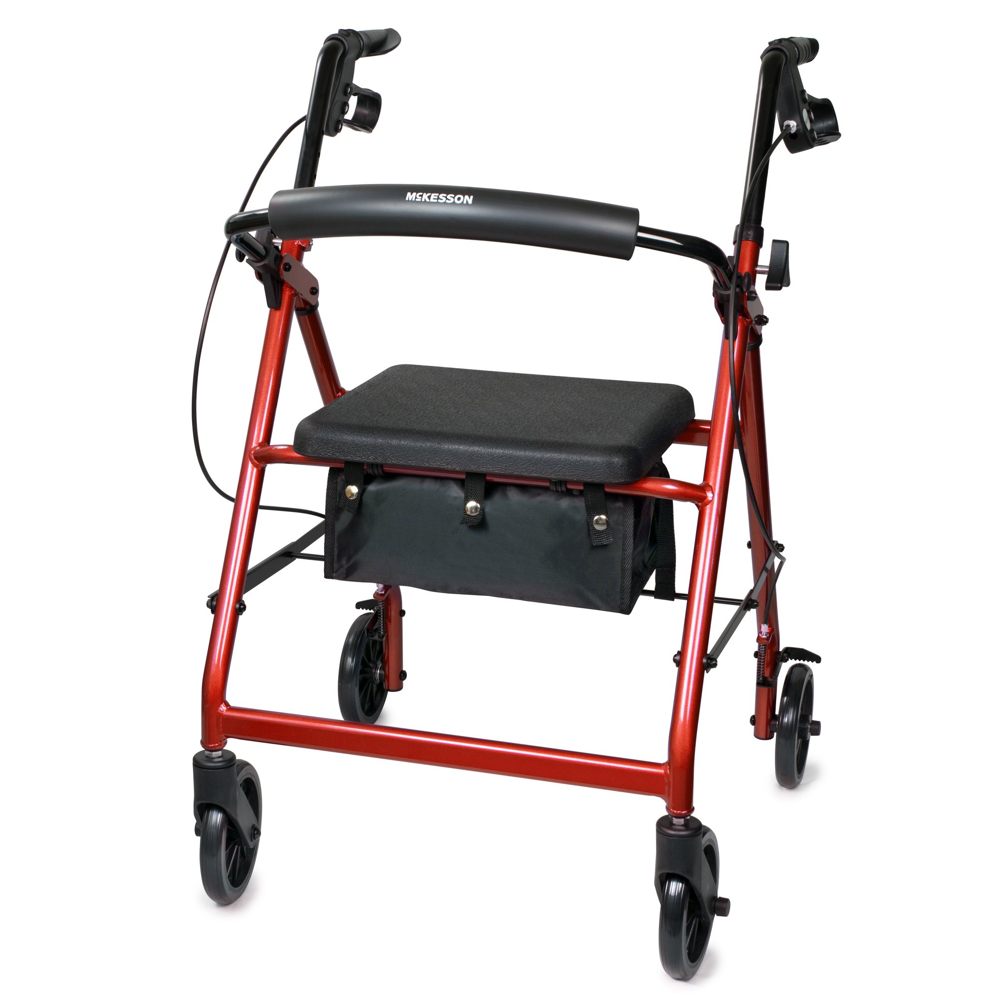 McKesson 4-wheel Rollator, Red